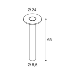 SLV LED-Wegeleuchte I-Ring, anthrazit, Aluminium, Höhe 65 cm