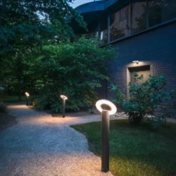SLV LED-Wegeleuchte I-Ring, anthrazit, Aluminium, Höhe 65 cm