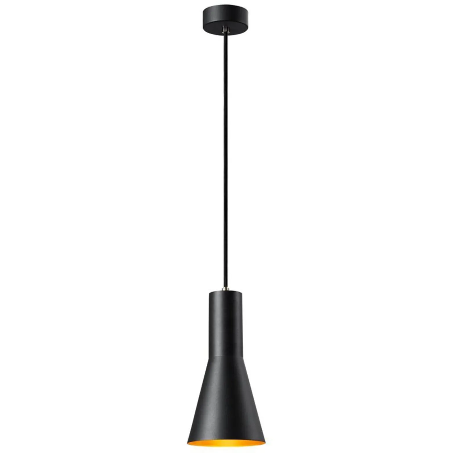 SLV Phelia Hängeleuchte schwarz/gold, Ø 13 cm