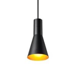 SLV Phelia Hängeleuchte schwarz/gold, Ø 13 cm
