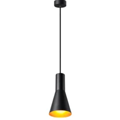 SLV Phelia Hängeleuchte schwarz/gold, Ø 13 cm