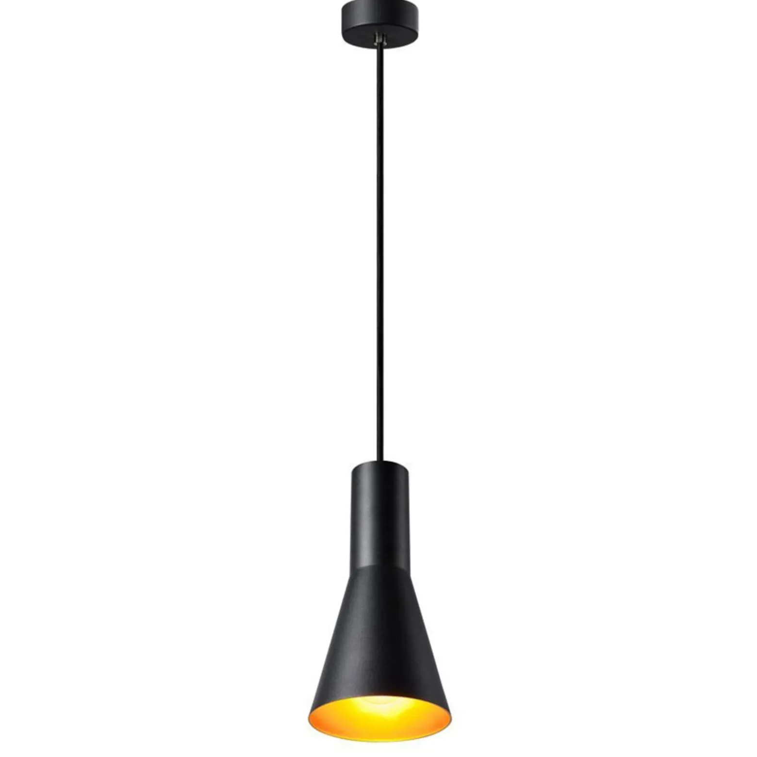 SLV Phelia Hängeleuchte schwarz/gold, Ø 13 cm