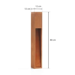 SLV Rusty Slot 80 rostbraune Sockelleuchte