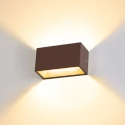 SLV Sitra LED-Außenwandleuchte up/down 20cm rost