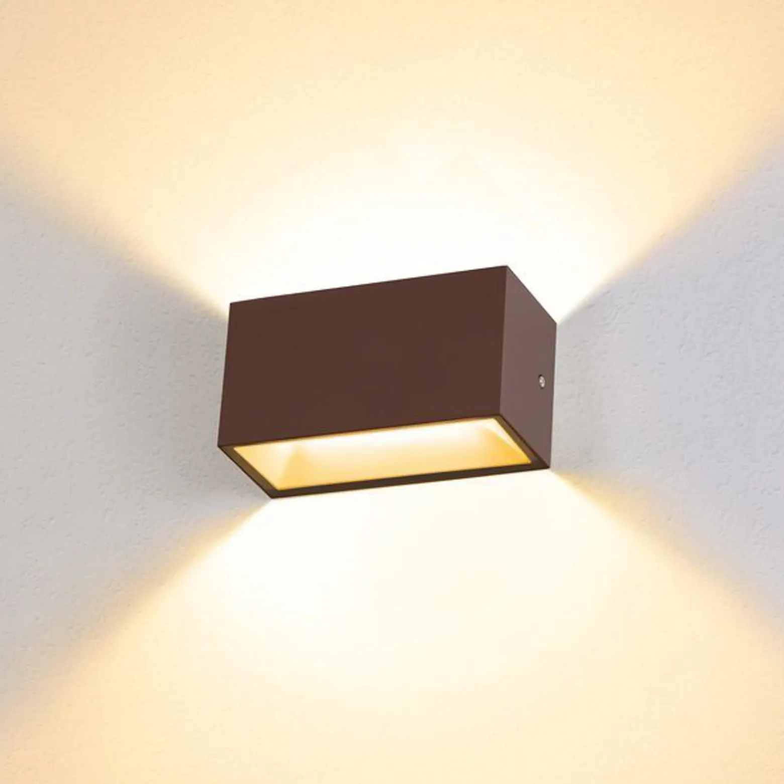 SLV Sitra LED-Außenwandleuchte up/down 20cm rost