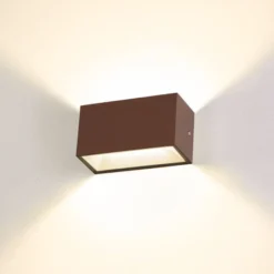 SLV Sitra LED-Außenwandleuchte up/down 20cm rost