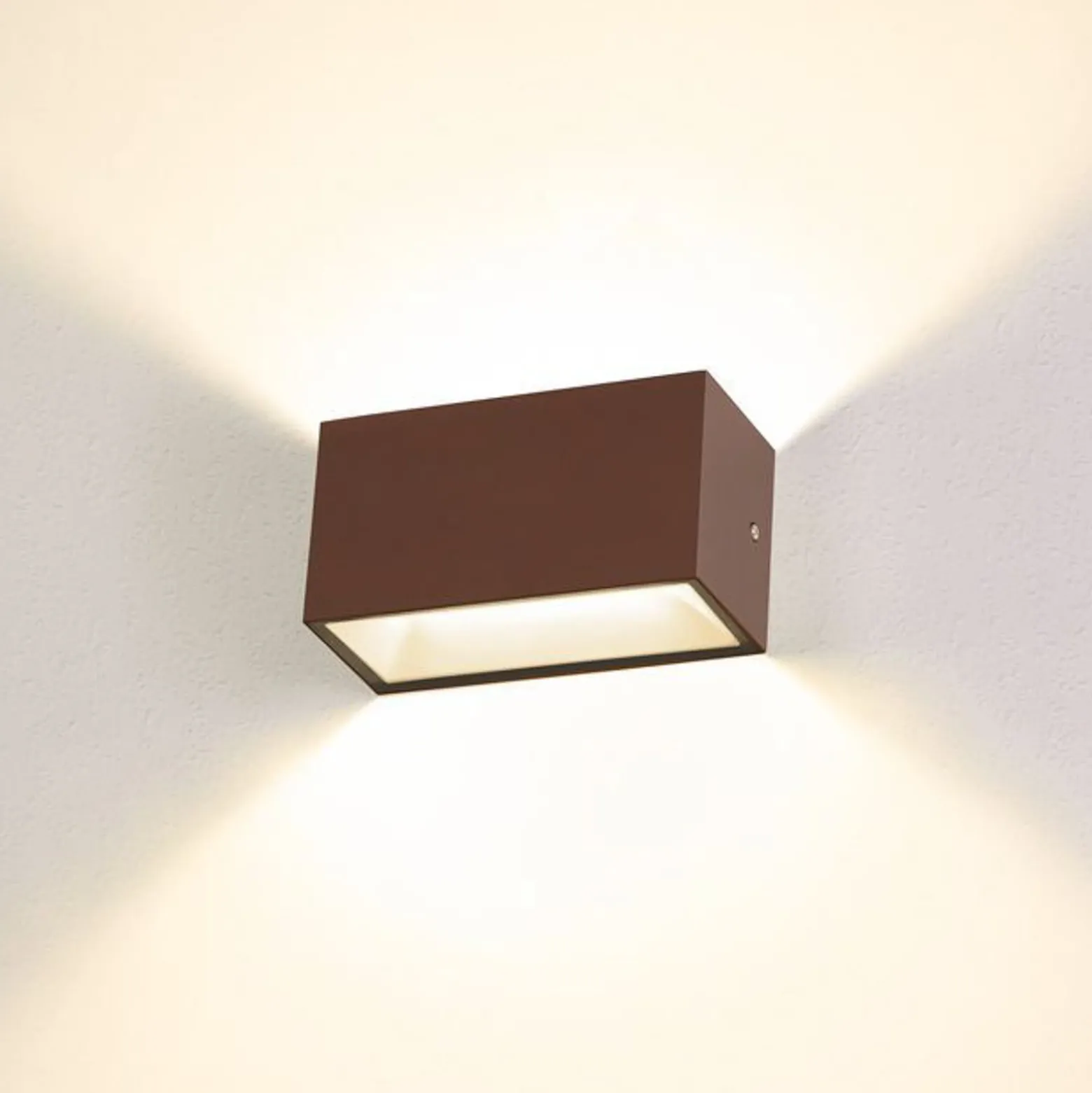SLV Sitra LED-Außenwandleuchte up/down 20cm rost