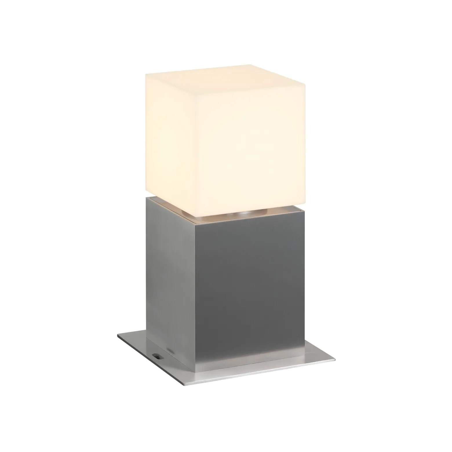 SLV Sockellampe Square Pole, Höhe 30 cm, grau, Edelstahl