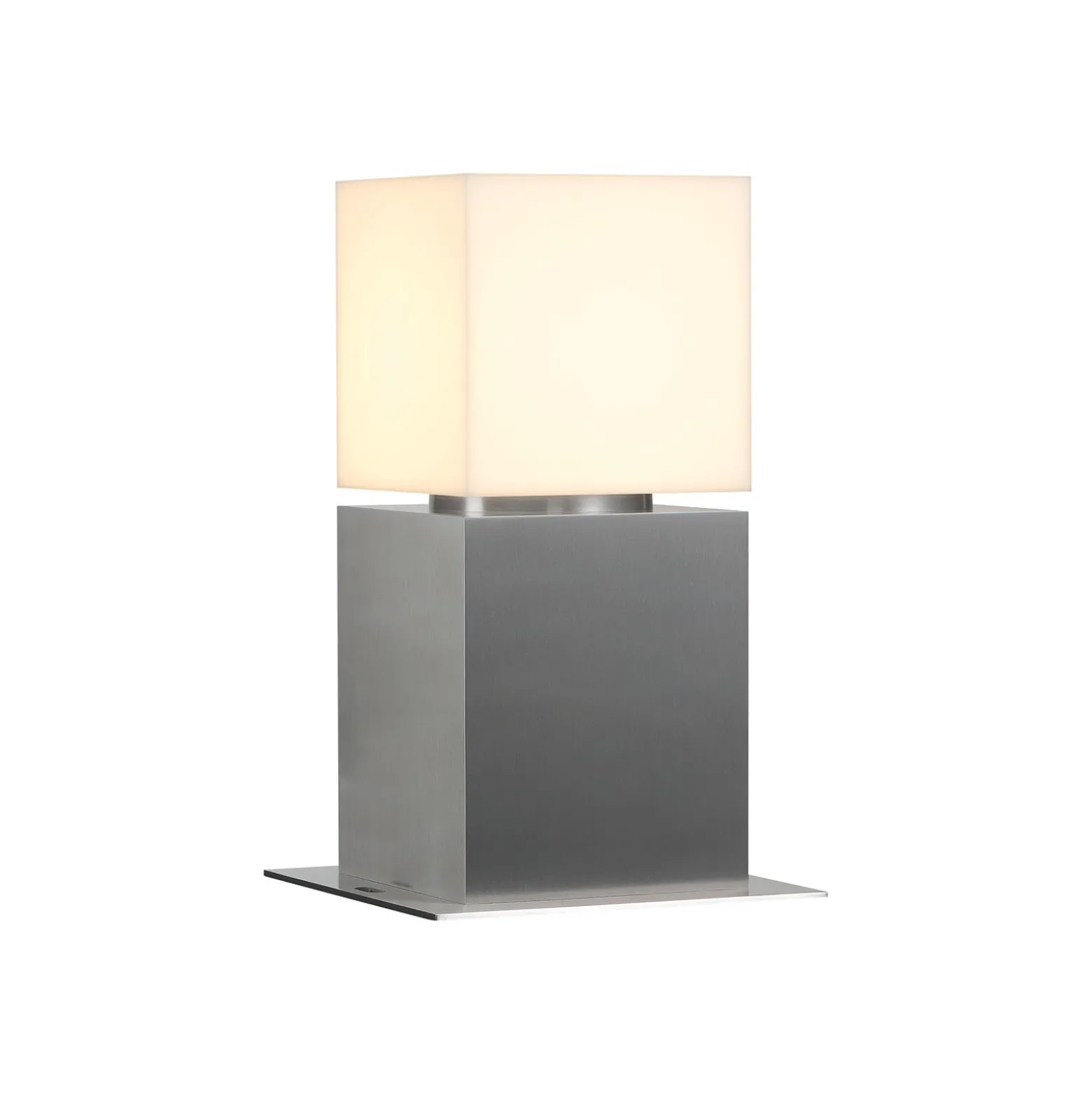 SLV Sockellampe Square Pole, Höhe 30 cm, grau, Edelstahl