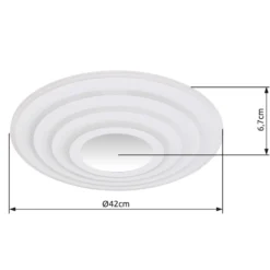 Smart LED-Deckenleuchte Jocelyn, weiß, CCT, Fernbedienung