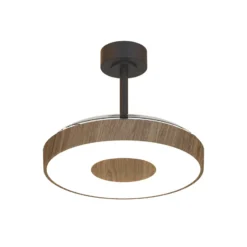 Smart LED-Deckenventilator Coin, holz/schwarz, DC, leise