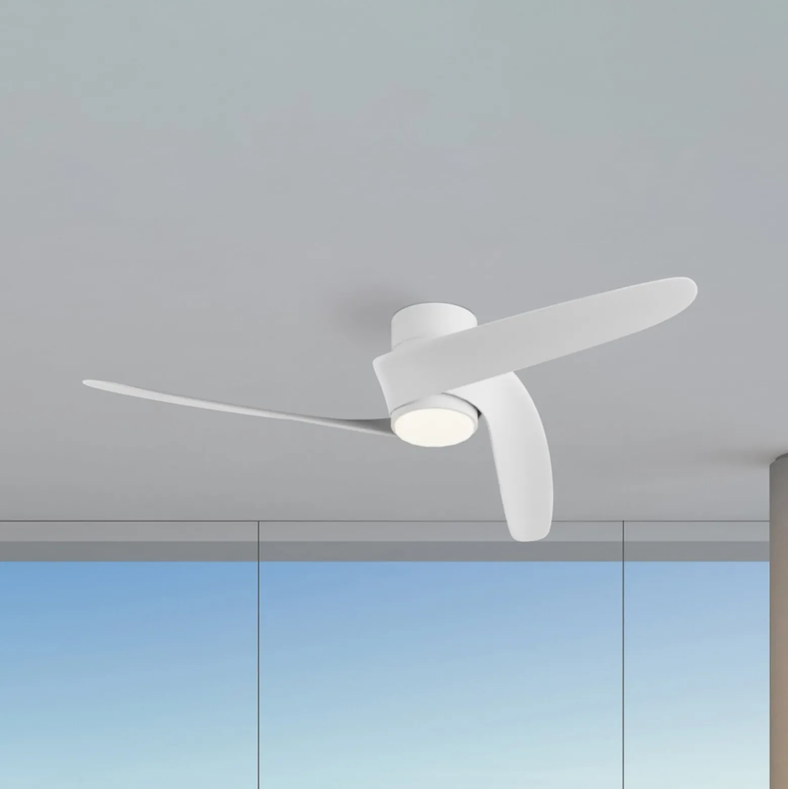 Smart LED-Deckenventilator Groenland S, weiß, DC, leise, CCT