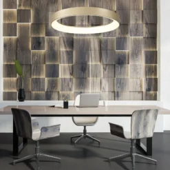 Smart LED-Hängelampe Niseko II, Ø 38 cm, goldfarben, CCT