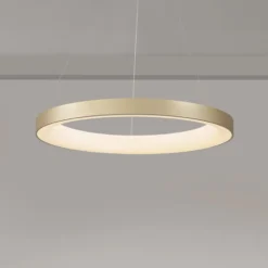 Smart LED-Hängelampe Niseko II, Ø 50 cm, goldfarben, CCT
