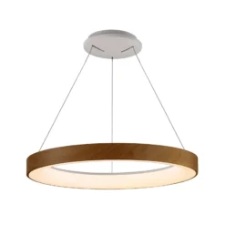 Smart LED-Hängelampe Niseko II, Ø 50 cm, holzfarben, CCT