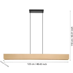 Smart-ZIG-LED-Hängelampe Anchorena-Z, Länge 123 cm, RGB, CCT