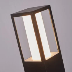 Sockellampe Avenue, schwarz, Höhe 45 cm, Metall