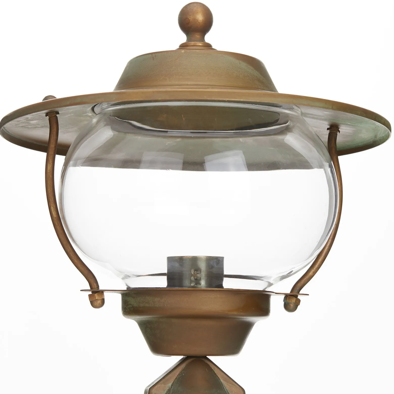 Sockelleuchte Adessora, Messing, Glas, Höhe 48 cm