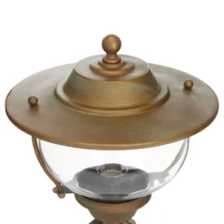 Sockelleuchte Adessora, Messing, Glas, Höhe 48 cm