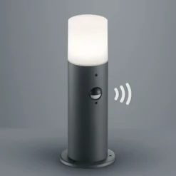 Sockelleuchte Hoosic in Anthrazit mit Sensor