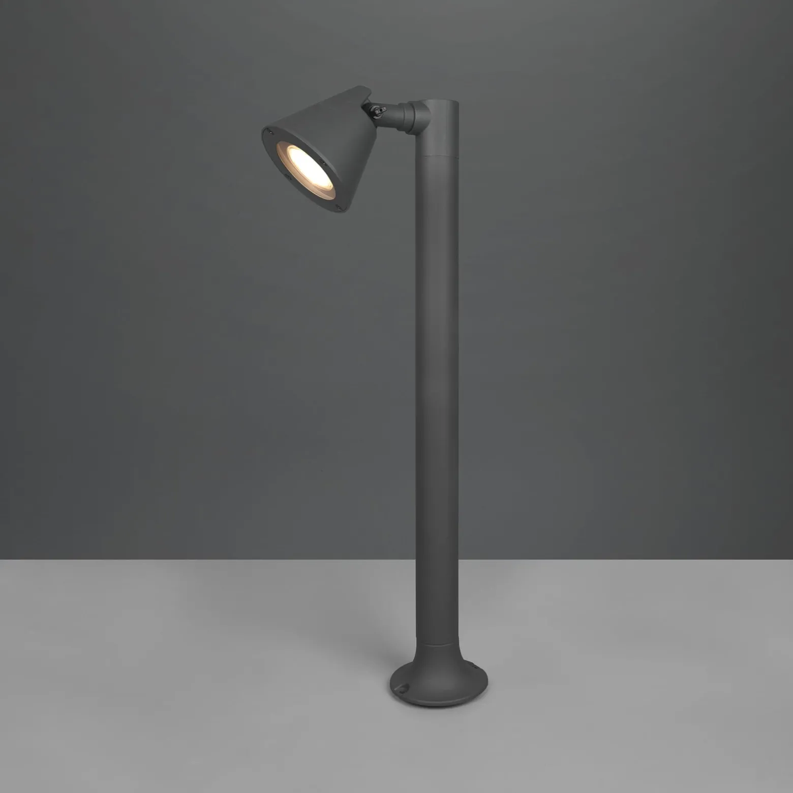 Sockelleuchte Kaveri aus Aluminium, anthrazit