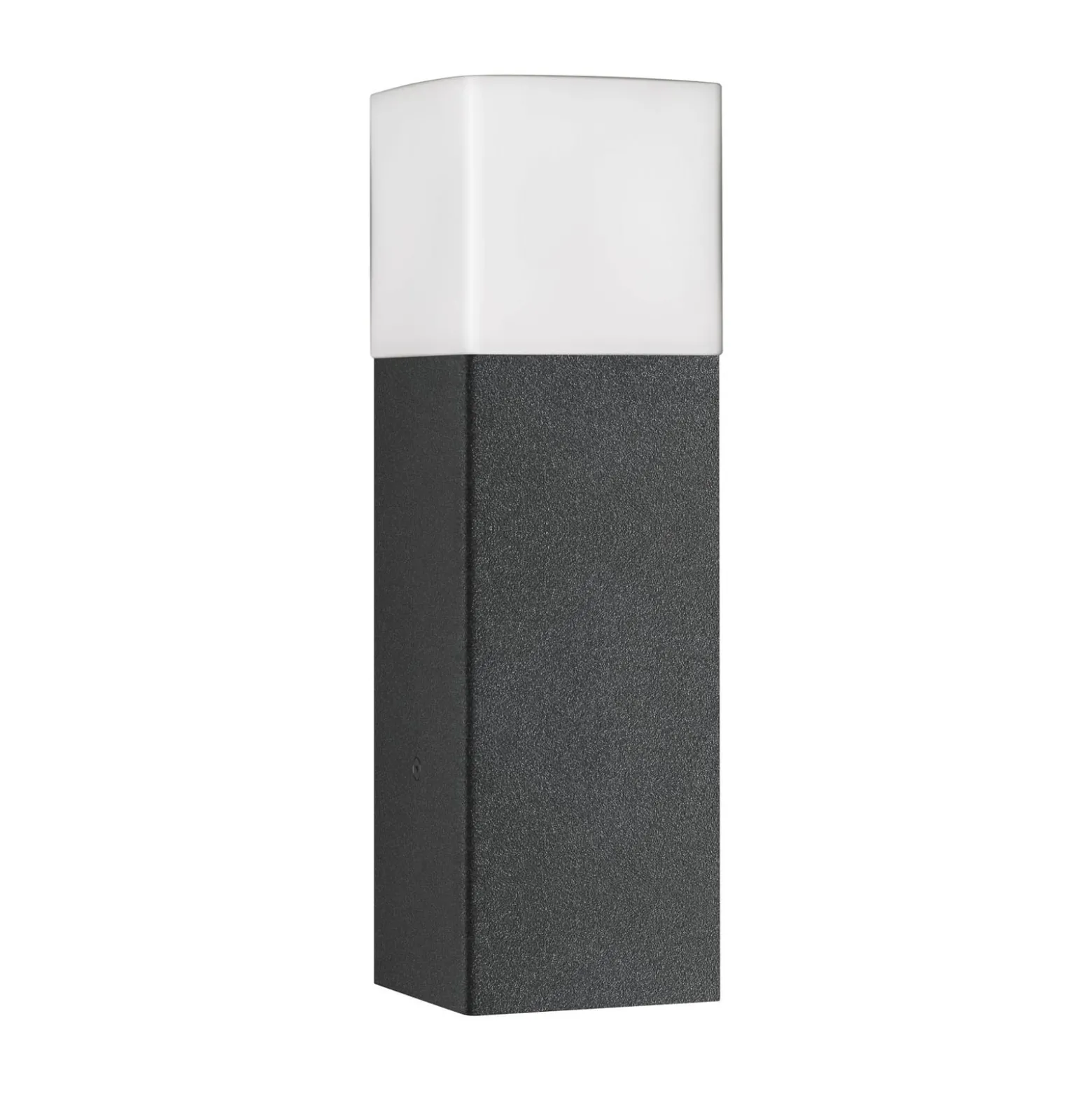 Sockelleuchte Linus, graphit, Höhe 40cm, Aluminium, Opalglas