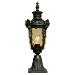 Sockelleuchte Philadelphia, bronze/amber, 54 cm, IP43