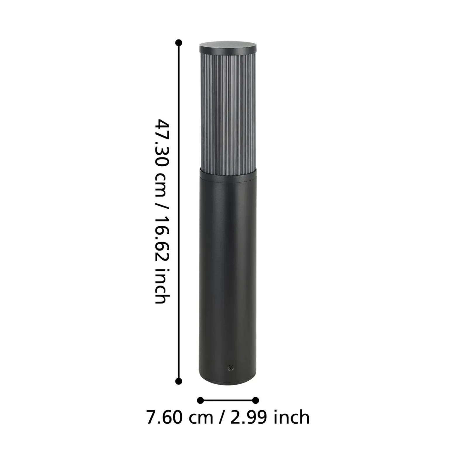 Sockelleuchte Salle, Höhe 46,5 cm, schwarz, Aluminium