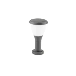 Sockelleuchte Thiago, 30 cm, dunkelgrau, Metall, E27, IP65