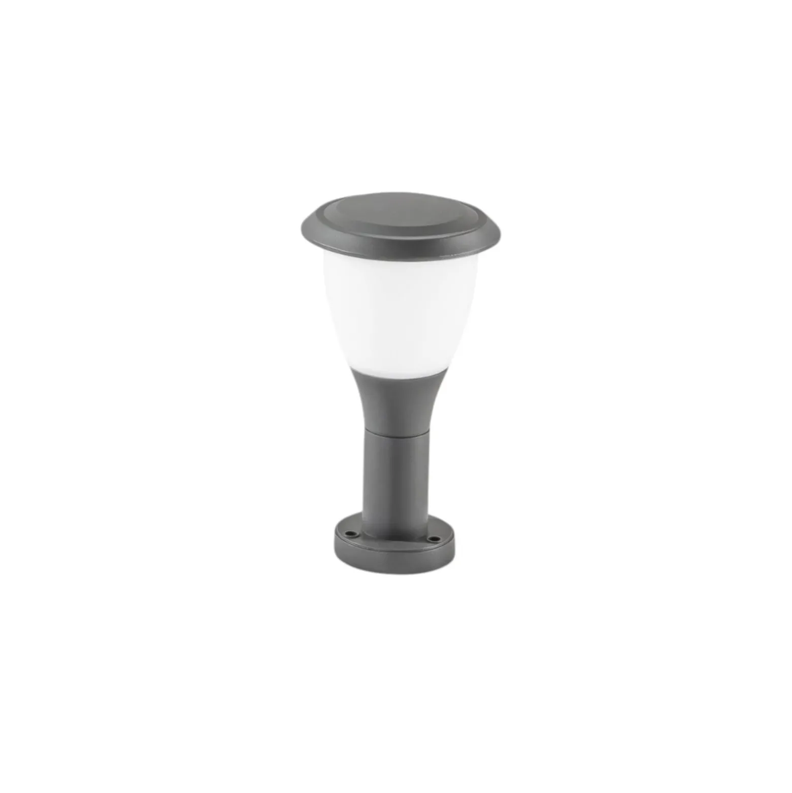 Sockelleuchte Thiago, 30 cm, dunkelgrau, Metall, E27, IP65