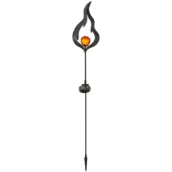 Solar-Erdspießleuchte Melilla Flamme mit LED