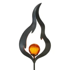 Solar-Erdspießleuchte Melilla Flamme mit LED
