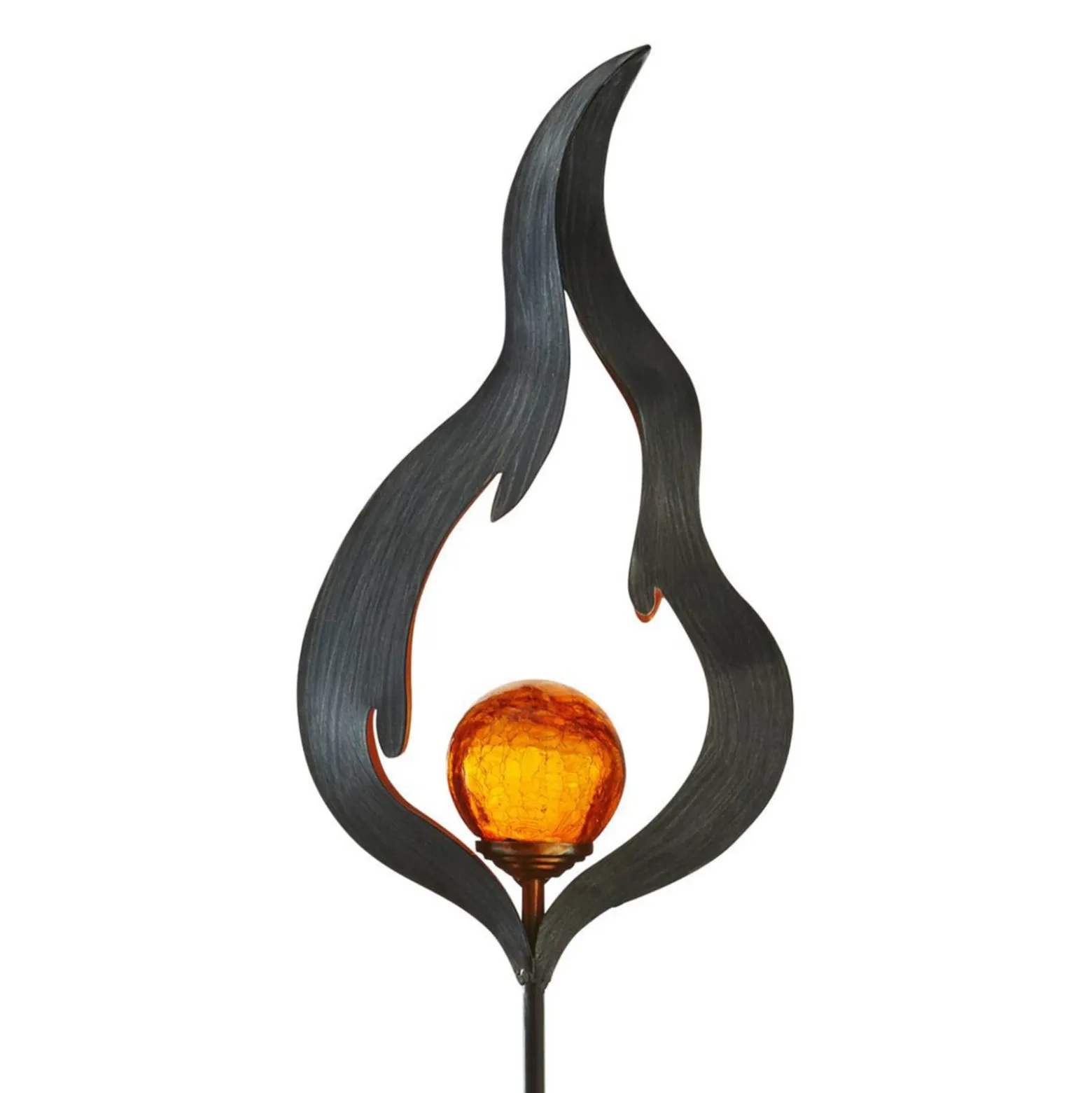 Solar-Erdspießleuchte Melilla Flamme mit LED
