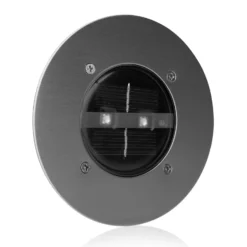 Solar-LED-Bodeneinbaustrahler Lugo, IP44, Edelstahl, Glas