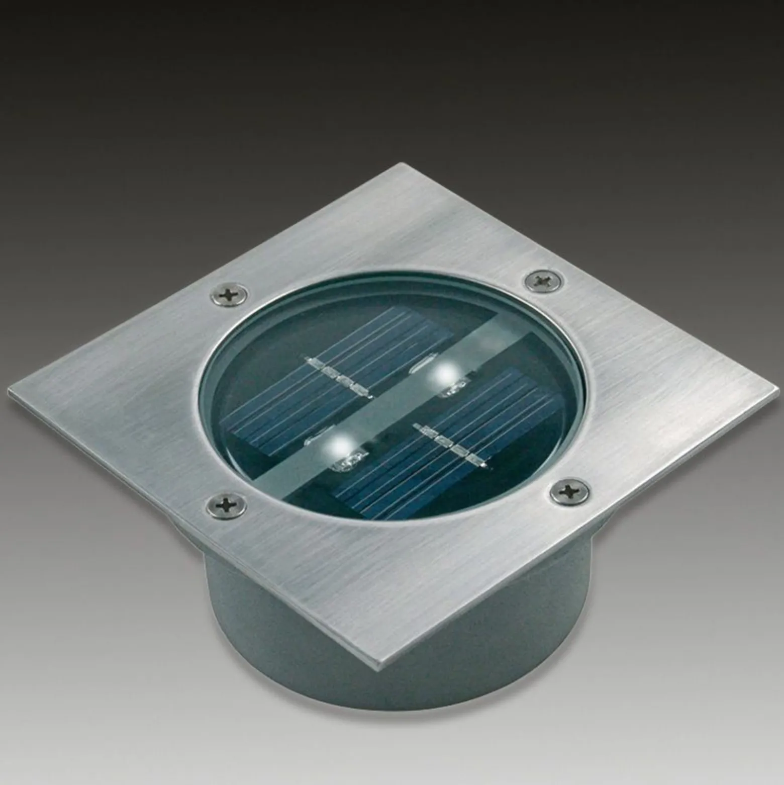 Solar-LED-Bodeneinbaustrahler Lugo, IP44, 10,5 x 10,5 cm