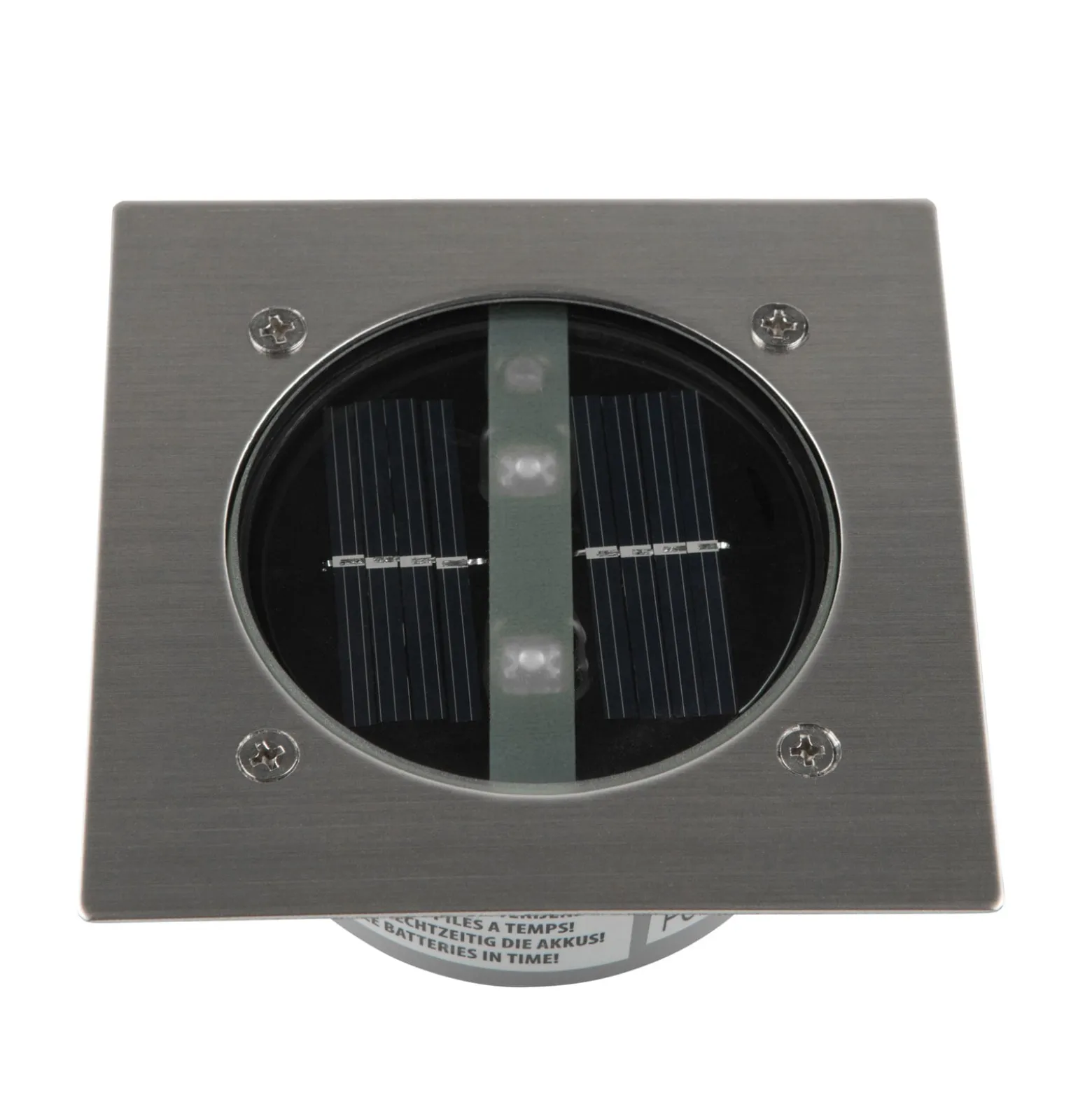 Solar-LED-Bodeneinbaustrahler Lugo, IP44, 10,5 x 10,5 cm