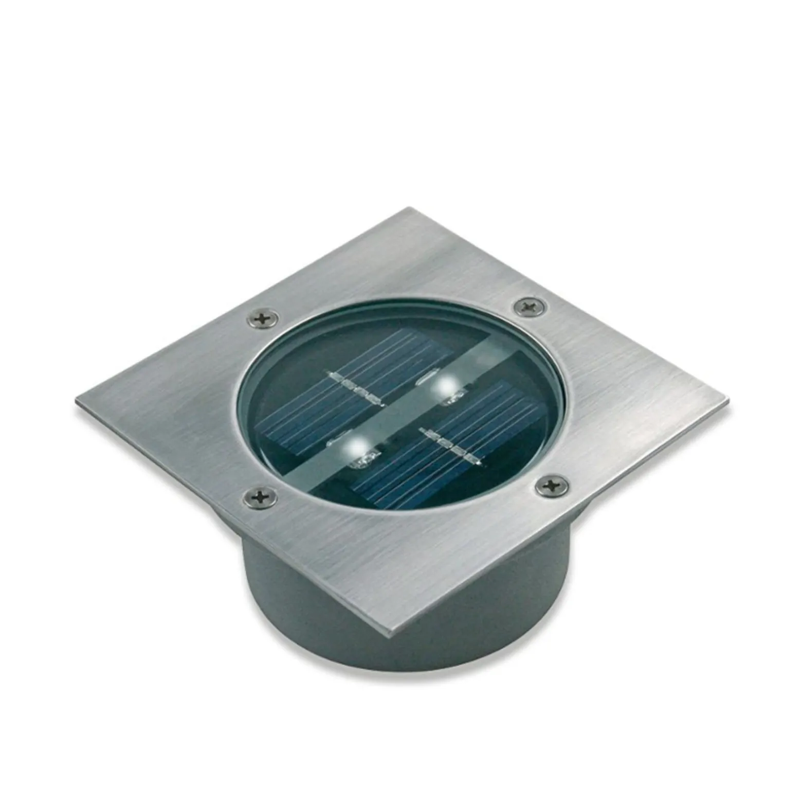 Solar-LED-Bodeneinbaustrahler Lugo, IP44, 10,5 x 10,5 cm