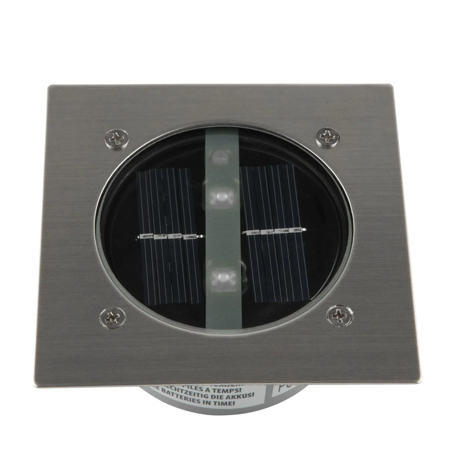 Solar-LED-Bodeneinbaustrahler Lugo, IP44, 10,5 x 10,5 cm