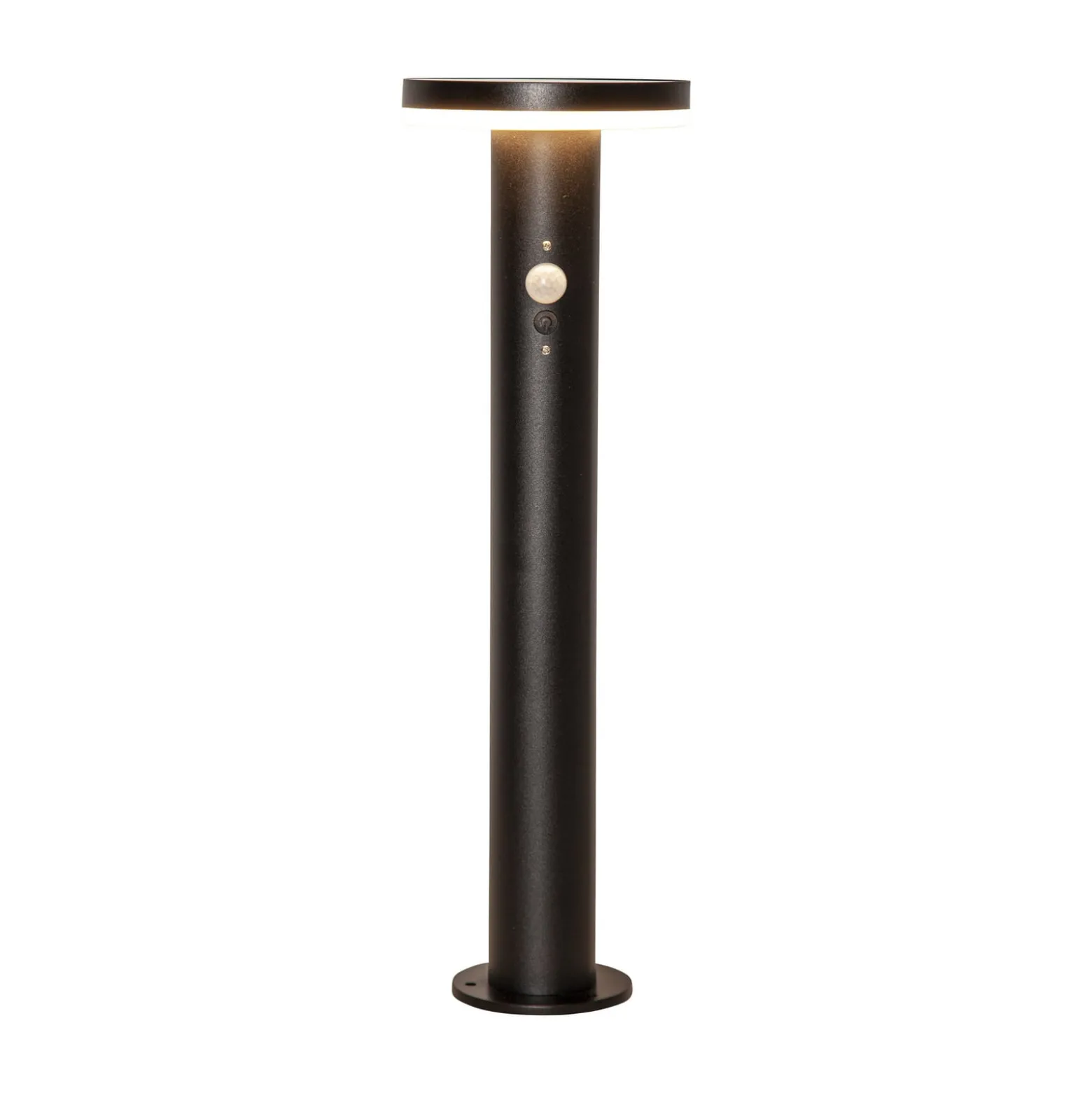 Solar-LED-Sockelleuchte Valletta Sensor schwarz Metall 50 cm