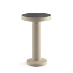 Solar-LED-Tischleuchte Cairo, beige, Kunststoff, IP44, 21 cm