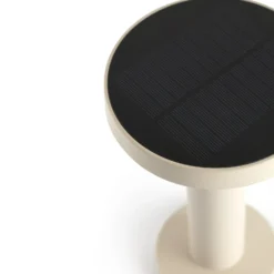 Solar-LED-Tischleuchte Cairo, beige, Kunststoff, IP44, 21 cm