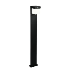 Solar-Wegeleuchte Colombo, schwarz matt, Metall, Höhe 100 cm