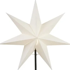 Standstern Frozen, 7-Zacker, schwarz/Stern weiß
