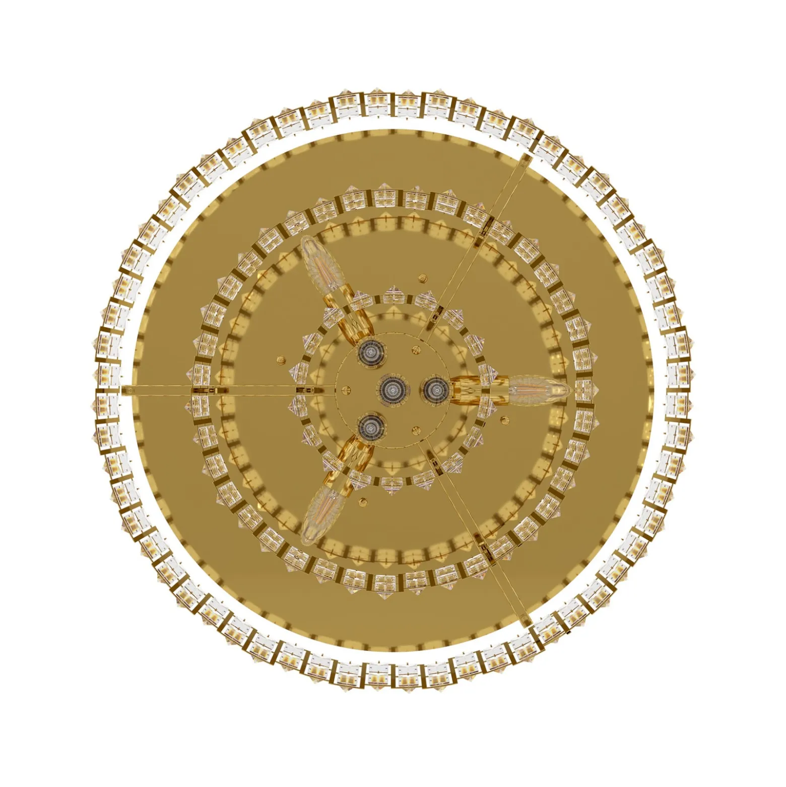 Stars of Light Deckenlampe Calmeilles messing Ø 63 cm Glas
