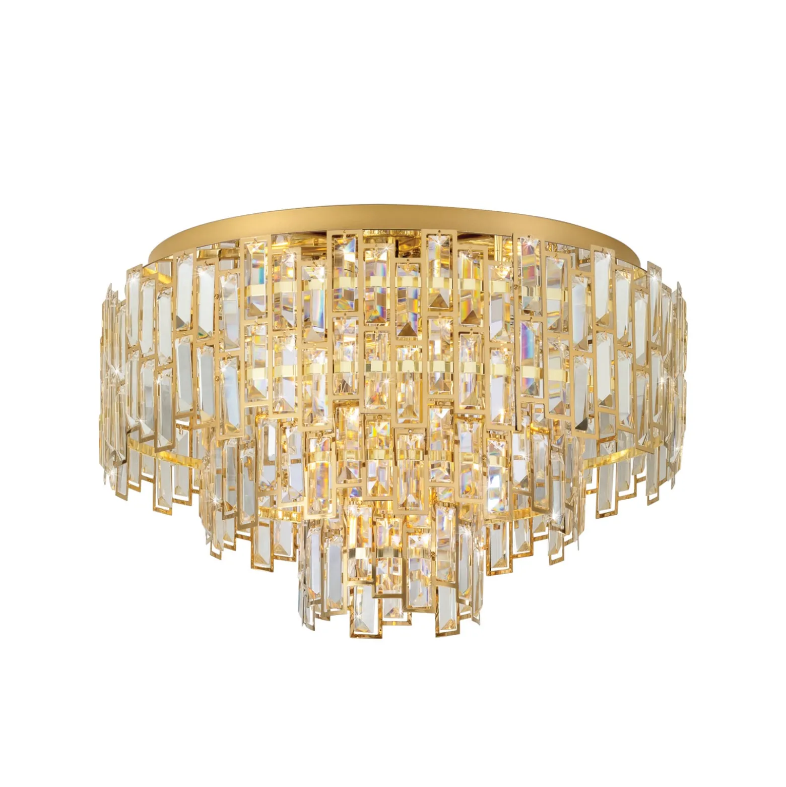 Stars of Light Deckenlampe Calmeilles messing Ø 63 cm Glas