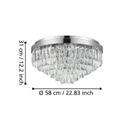 Stars of Light Deckenlampe Valparaiso, chrom Ø 58 cm Metall