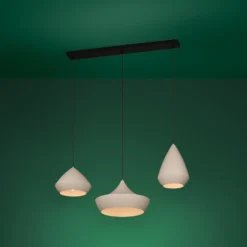 Stars of Light Hängeleuchte Torremolinos, beige 93 cm 3-flg.