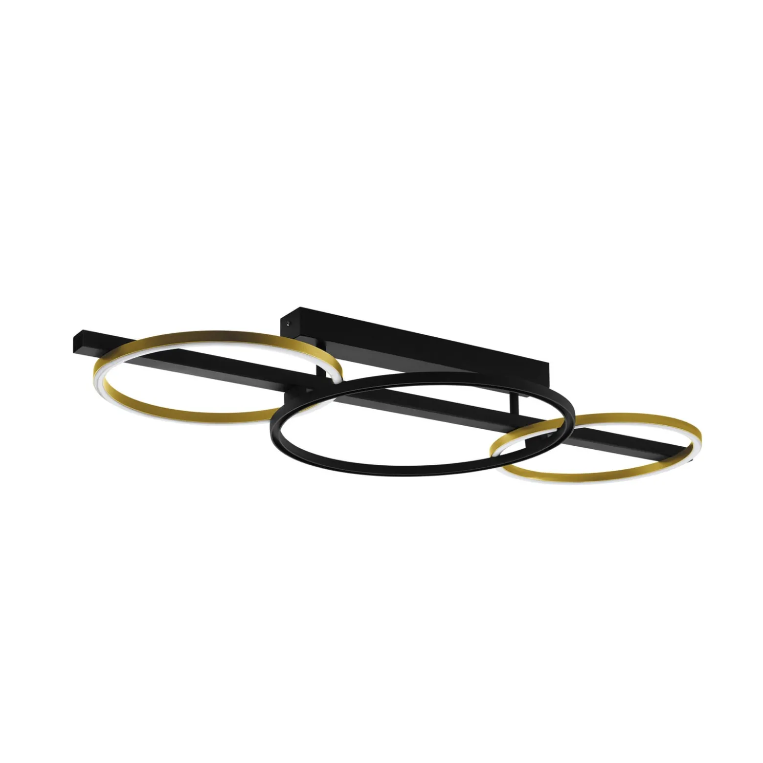 Stars of Light LED-Deckenlampe Lanacera schwarz/gold 96 cm