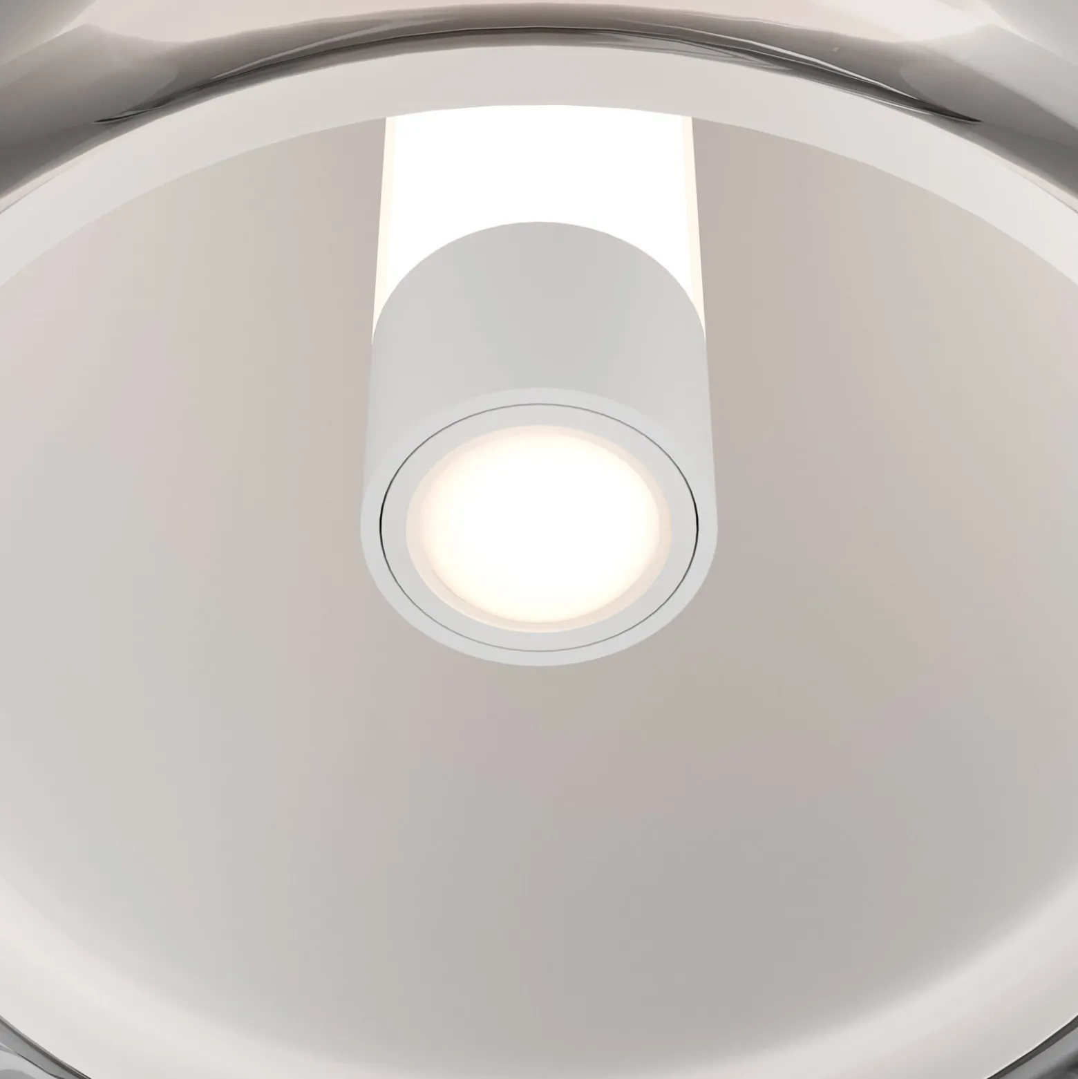 Stars of Light LED-Deckenlampe Menorca, nickel Ø 21 cm CCT