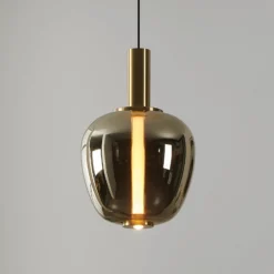 Stars of Light LED-Hängelampe Fruitera gold Ø25cm Glas CCT